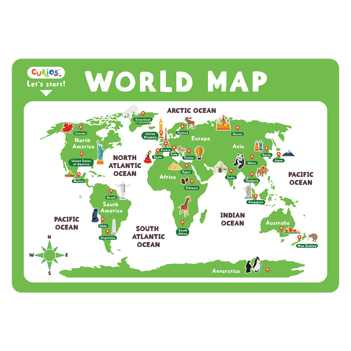 Curios® こども学習ポスターセット(4枚1セット) Poster Pack