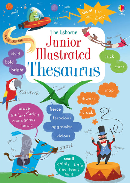 Junior Illustrated Thesaurus by Usborne James Maclaine – 英語類義語辞典、7〜11歳向け語彙力・作文力アップの128ページリファレンス本