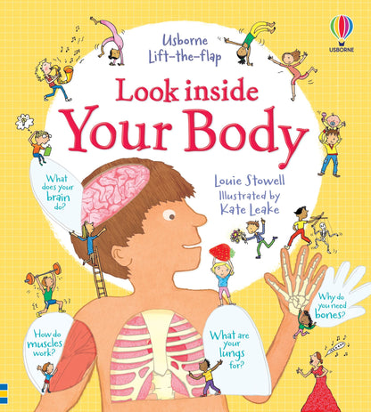Look Inside Your Body by Usborne Louie Stowell – 脳・血液・消化・感覚など人体の仕組みを学ぶリフトザフラップ英語知識絵本、3〜7歳向けSTEM教材