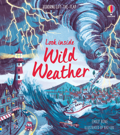 Look Inside Wild Weather by Usborne Emily Bone – 竜巻・ハリケーン・気候変動を学ぶリフトザフラップ英語知識絵本、5〜8歳向けSTEM教材

