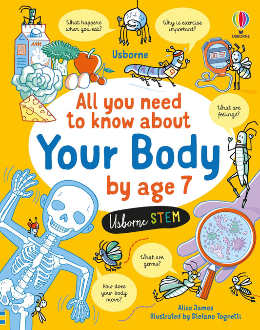 All You Need to Know about Your Body by Age 7 by Usborne Alice James – 体・健康・感情・成長を学ぶ英語知識本、5〜8歳向けSTEM 80ページハードカバー