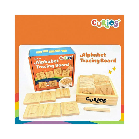 Curios® 木製アルファベット Alphabet Tracing Board