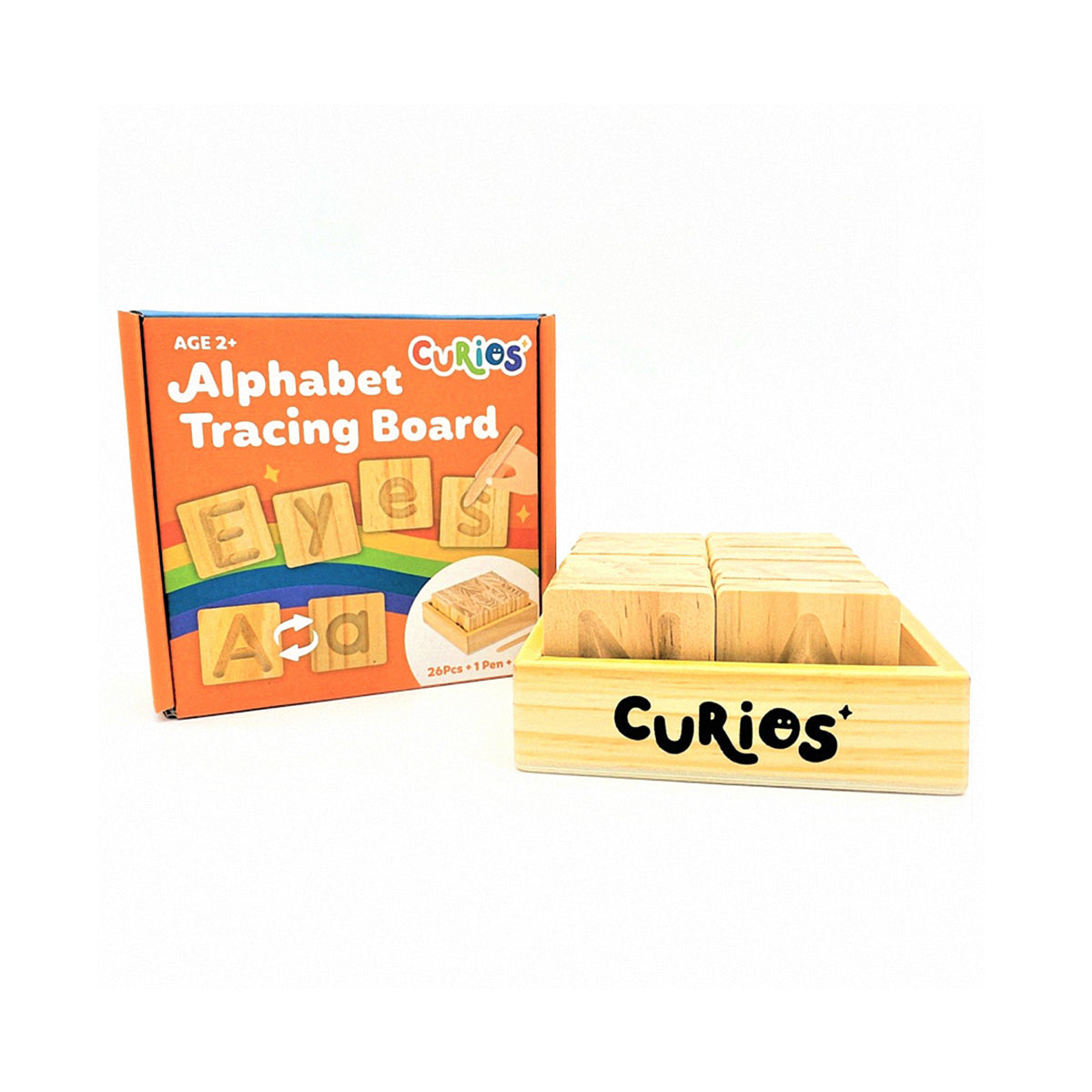 Curios® 木製アルファベット Alphabet Tracing Board